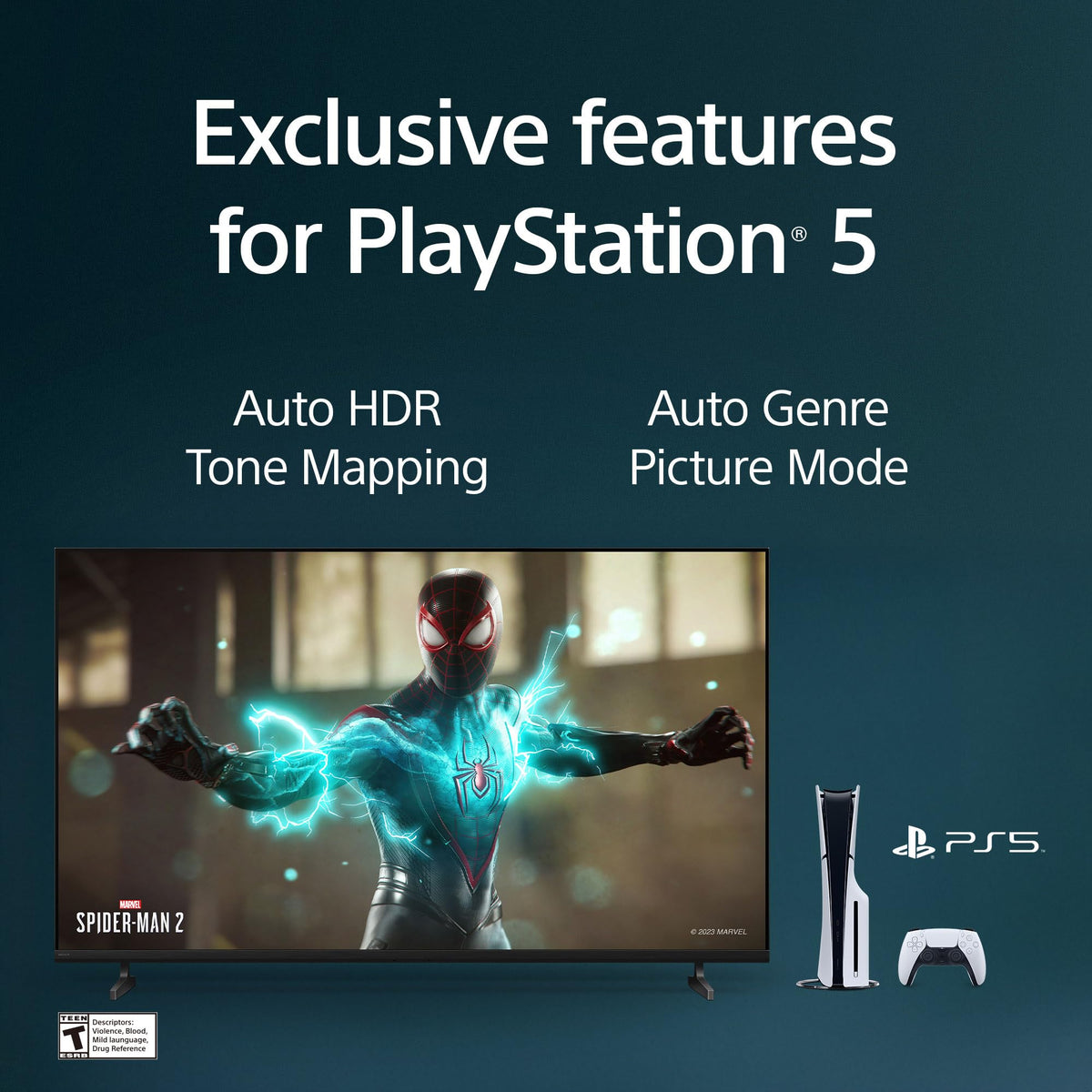 Sony BRAVIA 2 II 43 Inch 4K Ultra HD LED Smart TV with Google TV and Exclusive Features for PlayStation®5 (K-43S20M2), 2025 Model