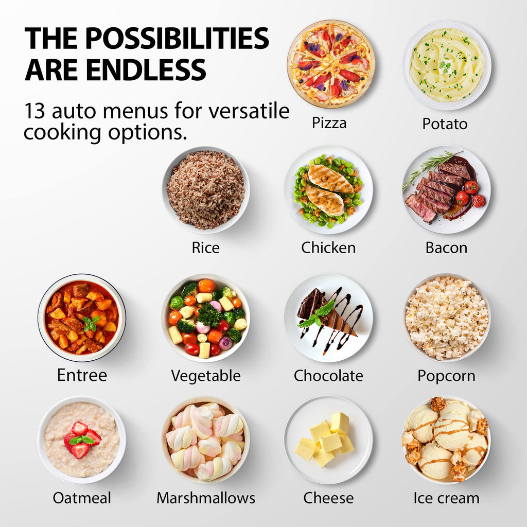 TOSHIBA ML4-EM22PAIT(SS) Countertop Microwave Oven with Sensor Cook, 6 Auto Menus, Origin Inverter, Child Lock, 2.2 Cu Ft for Large Family, 16.5 Inch