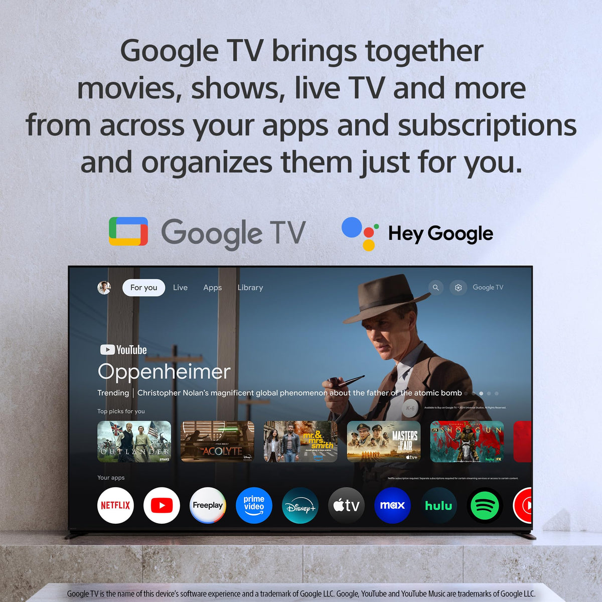 Sony BRAVIA 5 65 Inch TV, Mini LED, 4K Smart Google TV, XR Processor with AI Technology,120hz Television with Dolby Vision/Atmos, Exclusive Features