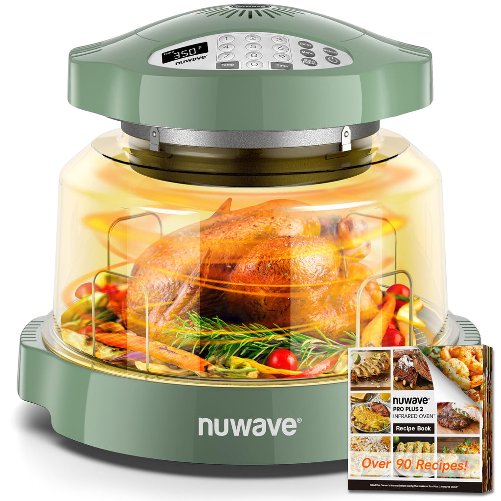 Nuwave Oven Pro Plus Air Fryer, Infra-Red Countertop, 2025 Advanced Convection, No Defrosting or Preheating, Cook Fresh or Frozen, Durable Power Dome