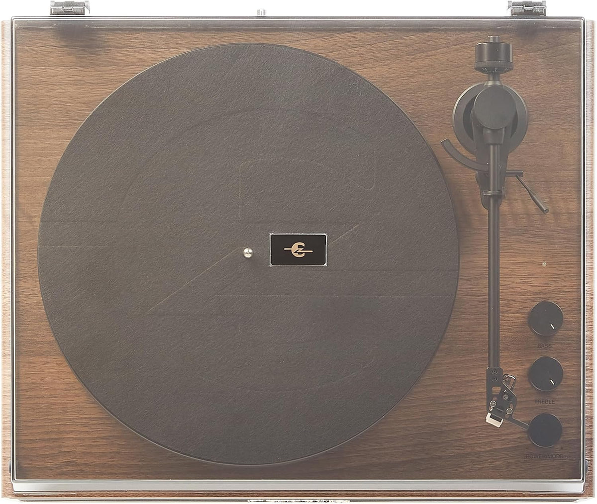 Crosley CR6046A-WAGL Stave 2-Speed Bluetooth Record Player Turntable with Built-in Speakers, Walnut