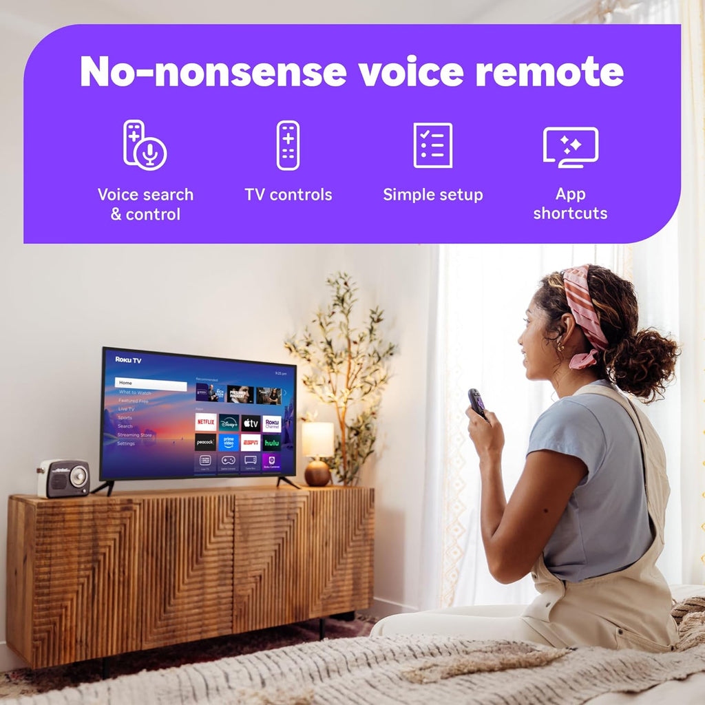 Roku Smart TV 2025 C 40-Inch Select Series, 1080p Full HD TV C RokuTV with Voice Remote C Flat Screen LED Television with Wi-Fi for Streaming Live