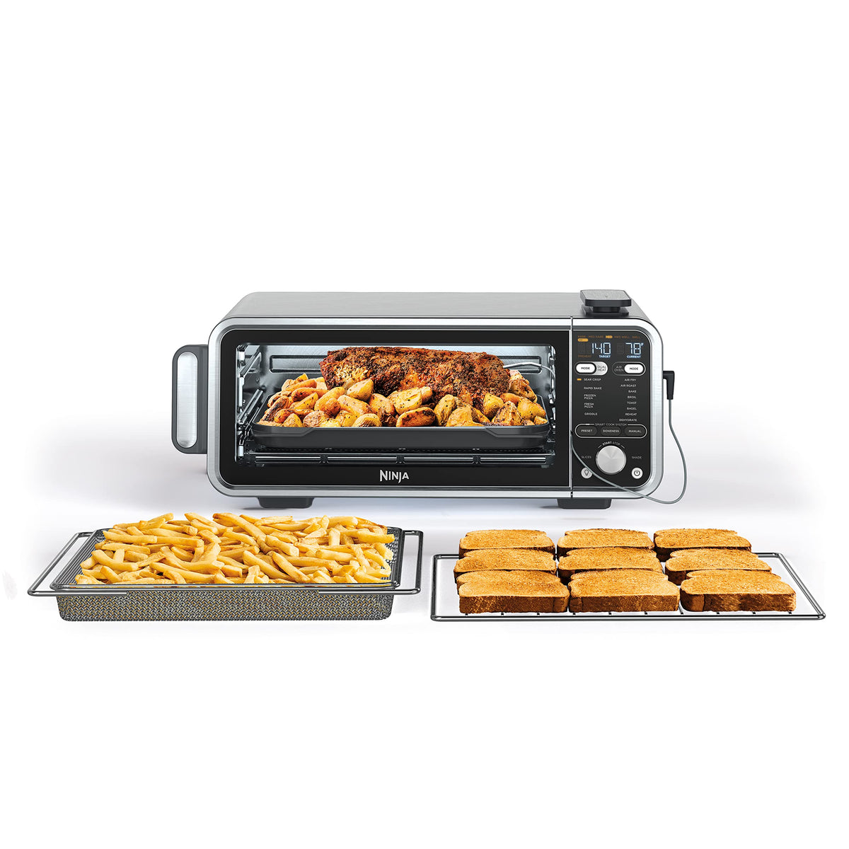 Ninja SP201 Digital Air Fry Pro Countertop 8-in-1 Oven with Extended Height, XL Capacity, Flip Up & Away Capability for Storage Space, with Air Fry