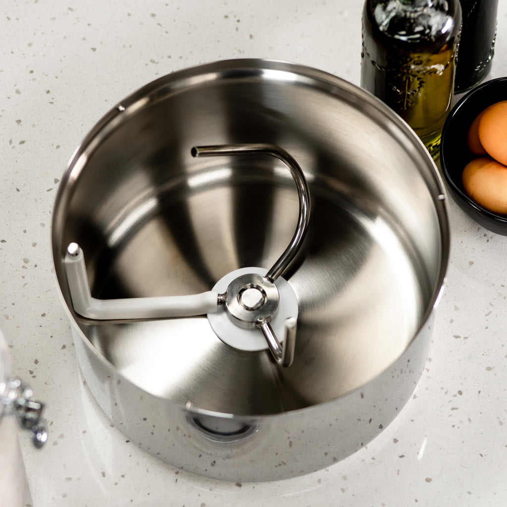 Bosch Universal Plus Stand Mixer with Stainless Steel Bowl with NutriMill Dough Hook Extender Bundle- Black 500 Watt