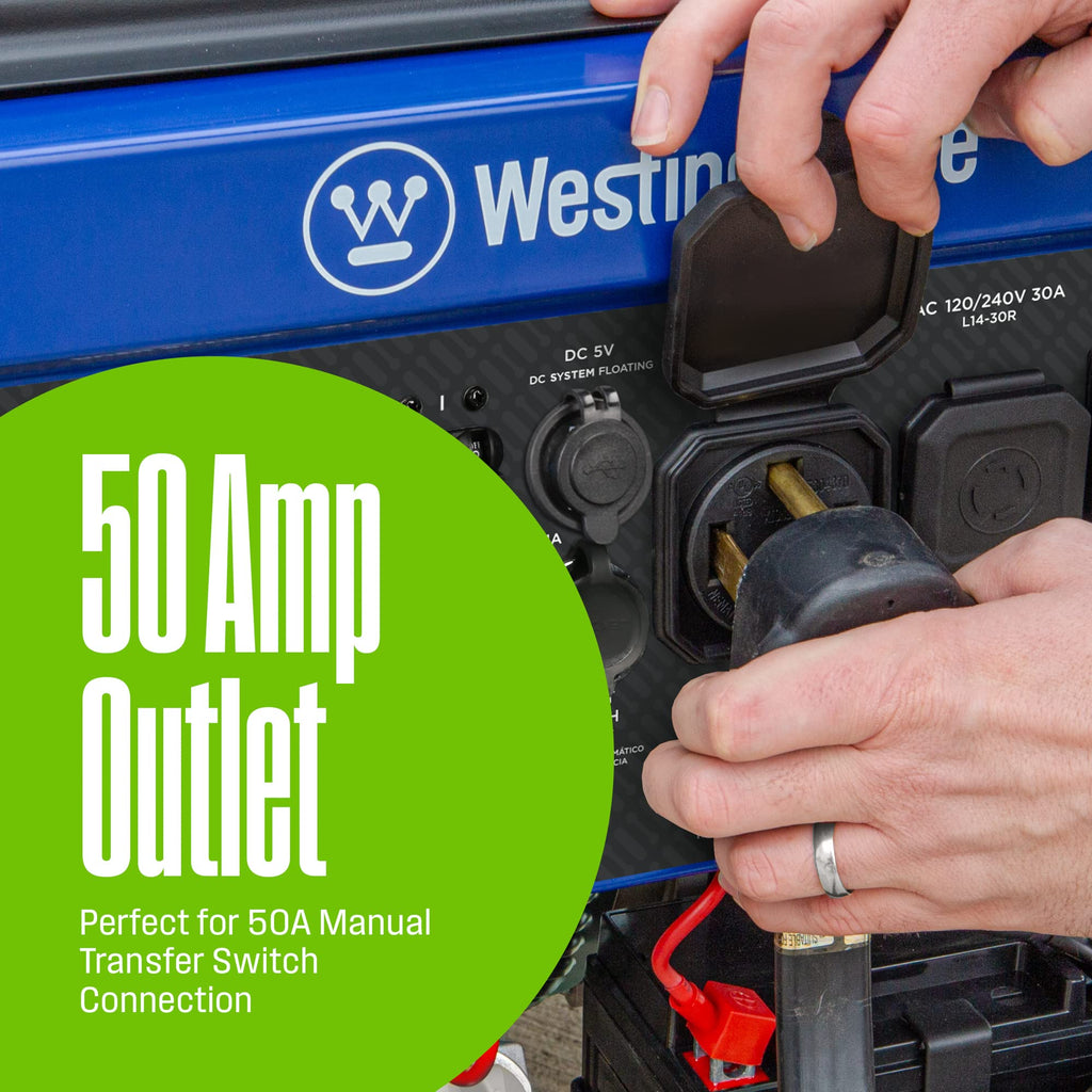Westinghouse 13500 Peak Watt Tri-Fuel Home Backup Portable Generator, Remote Electric Start, Transfer Switch Ready, Gas, Propane, and Natural Gas