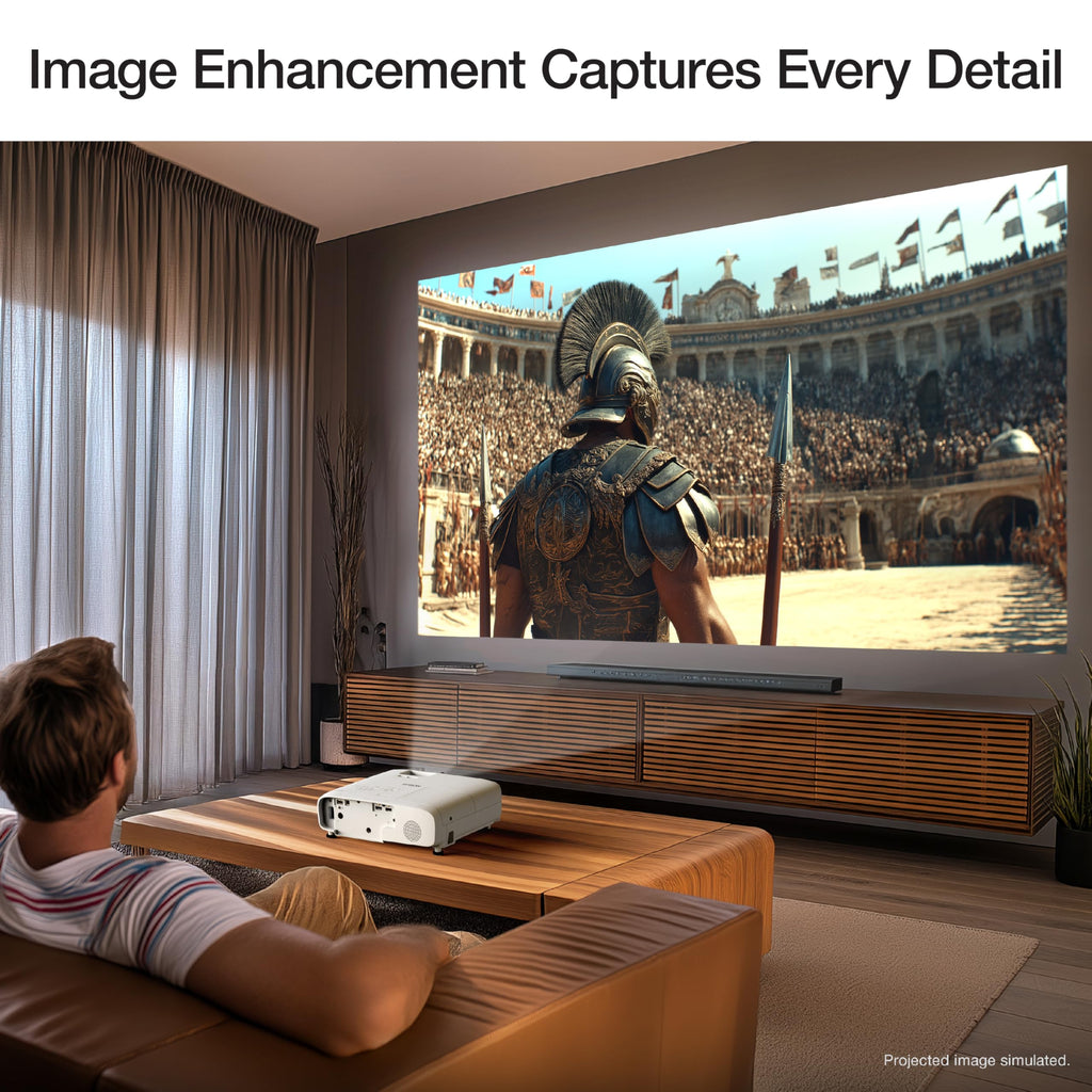 Epson Home Cinema 980 3-Chip 3LCD 1080p Projector, 4,000 Lumens Color and White Brightness, Streaming/Gaming/Home Theater, Built-In Speaker, Auto