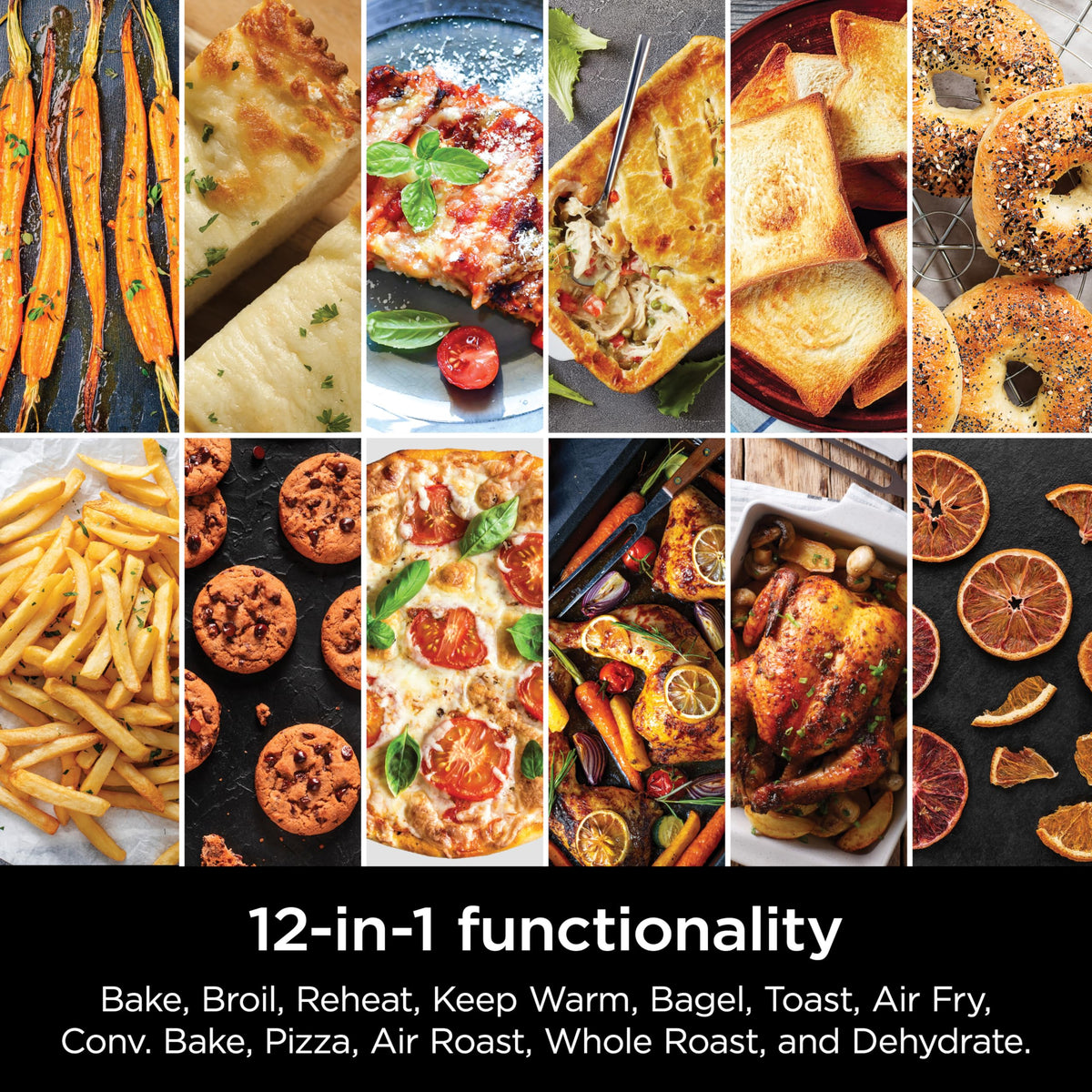 Ninja Air Fryer & Toaster Oven | Double Stack XL | Countertop Oven | 12-in-1 Fits 4.5lb Chicken & 6lbs of Wings | SmartFinish Cook 2 Different Meals