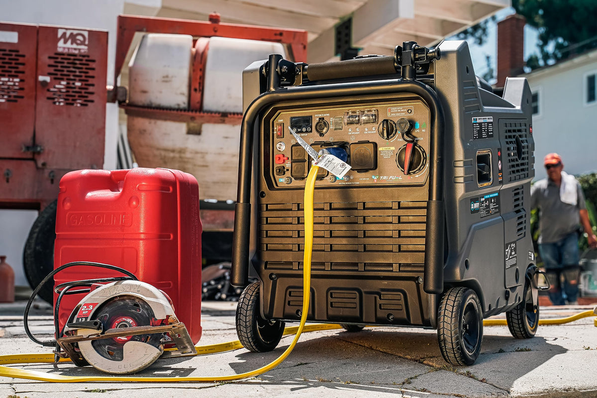 Pulsar GD10KBN 10500W Dual Fuel Home Backup Portable Inverter Generator with Wheel Kit and Electric Start RV Ready