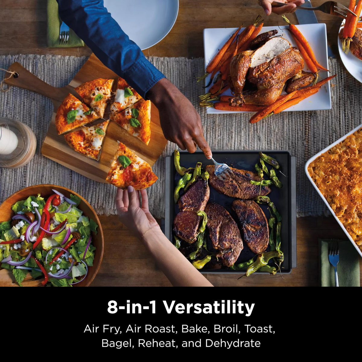 Ninja SP201 Digital Air Fry Pro Countertop 8-in-1 Oven with Extended Height, XL Capacity, Flip Up & Away Capability for Storage Space, with Air Fry