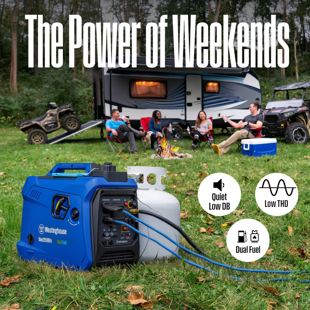 Westinghouse 2550 Peak Watt Super Quiet & Lightweight Portable Inverter Generator, RV Ready 30A Outlet, Gas Powered, Parallel Capable, Long Run Time