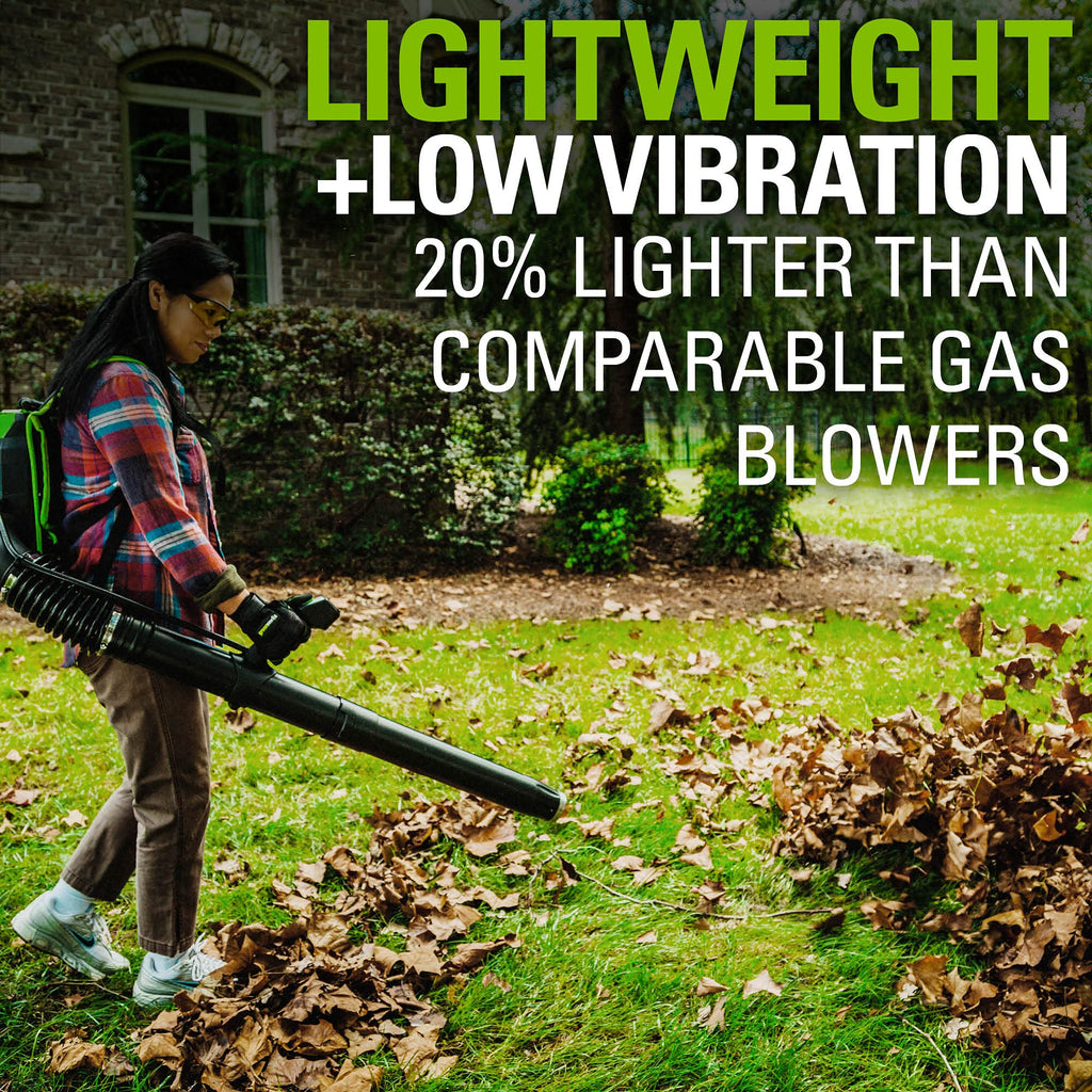Greenworks 80V (750 CFM) Backpack Blower, 4.0Ah Battery and 4A Charger
