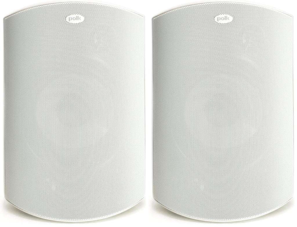 Polk Audio Atrium 4 Weatherproof Outdoor Speakers with Powerful Bass (Pair, Black), All-Weather Durability, Broad Sound Coverage, Speed-Lock Mounting