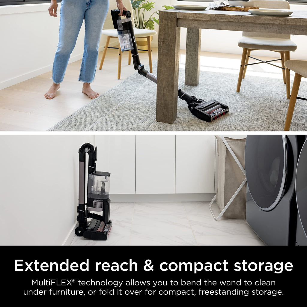Shark Stratos Cordless Vacuum with Clean Sense IQ and Odor Neutralizer, MultiFlex Wand, Includes Crevice Tool & Anti-Allergen Brush, Up To 60 Minute